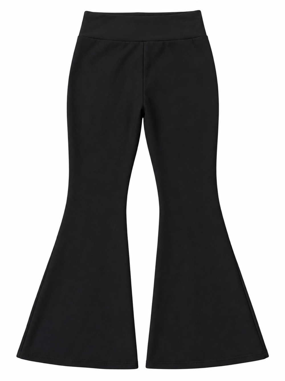 Black High-Waisted Flare Pants – Size Large